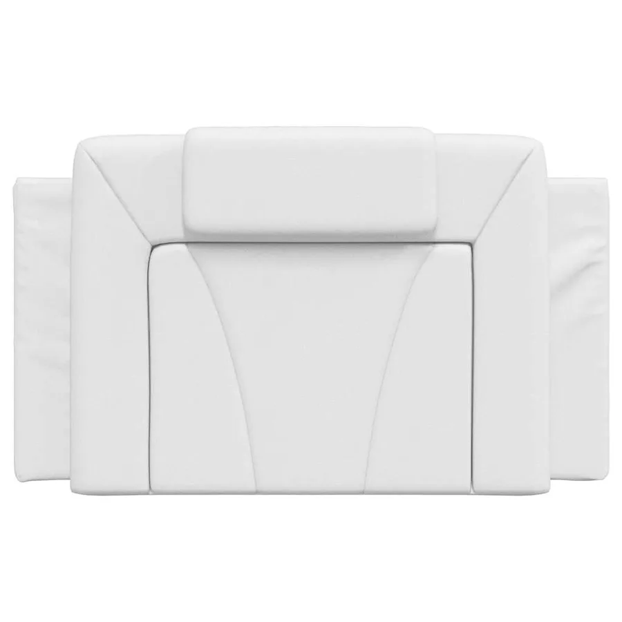 Coussin de tête de lit Viana blanc 90 cm similicuir - 5