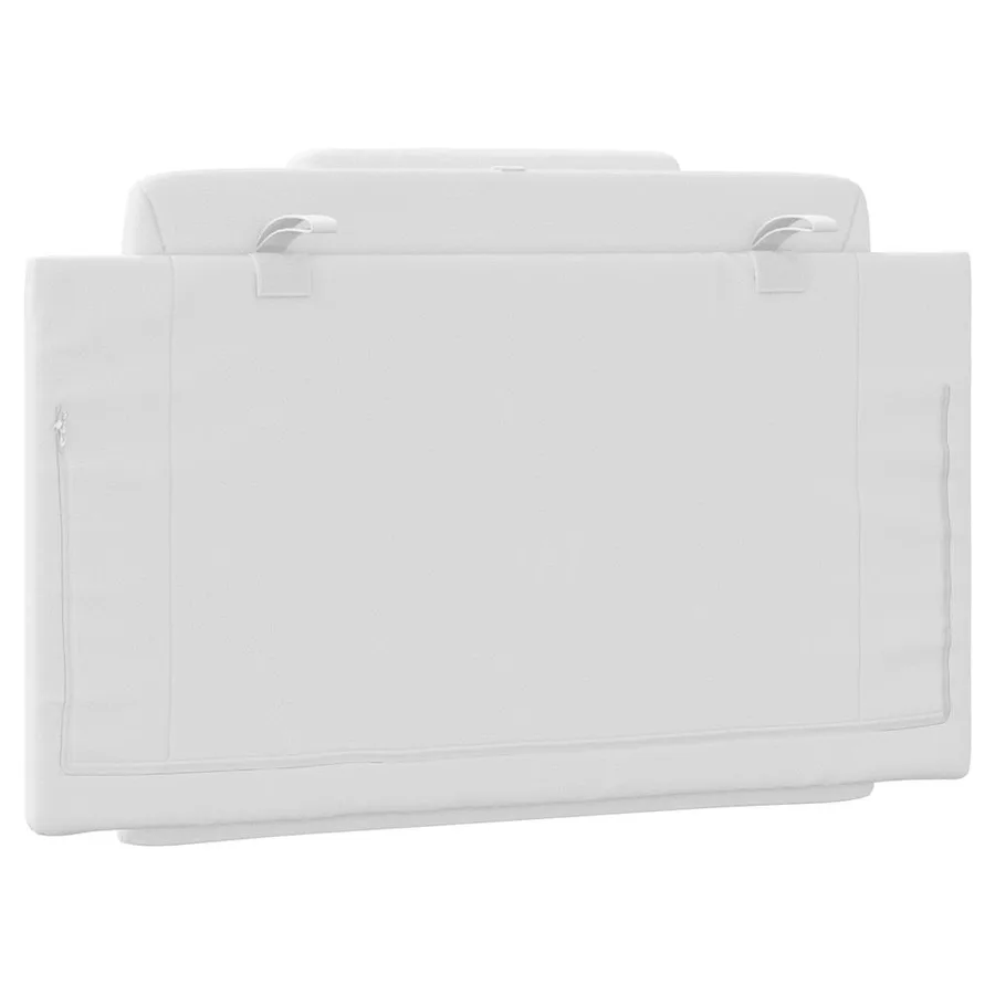 Coussin de tête de lit Viana blanc 90 cm similicuir - 7
