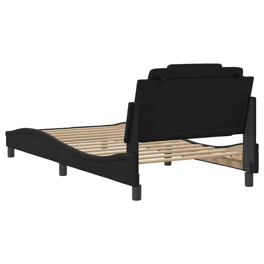Cadre de lit Viana avec LED sans matelas noir 100x200 cm - 10