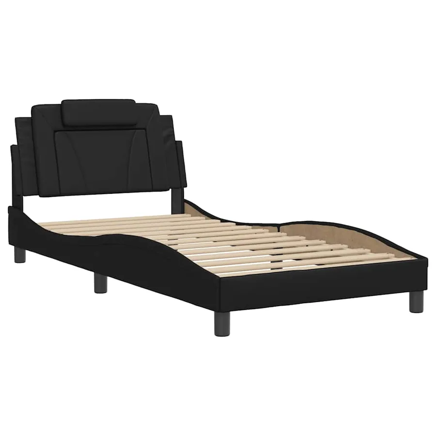 Cadre de lit Viana avec LED sans matelas noir 100x200 cm - 3