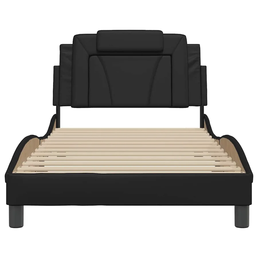Cadre de lit Viana avec LED sans matelas noir 100x200 cm - 6