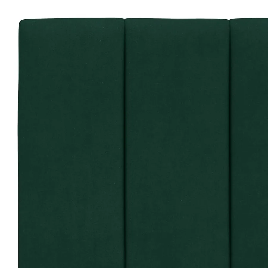 Cadre de lit sans matelas Hanko vert foncé 90x200 cm velours - 10