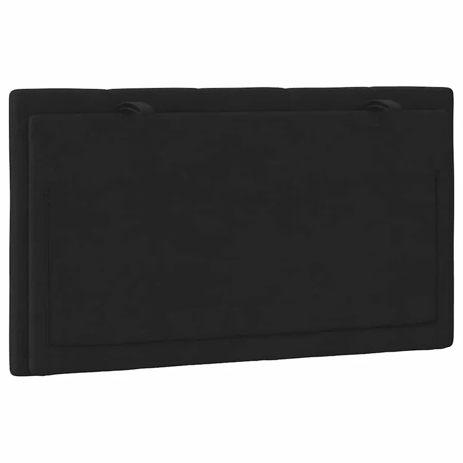 Coussin de tête de lit Hanko noir 90 cm velours - 7