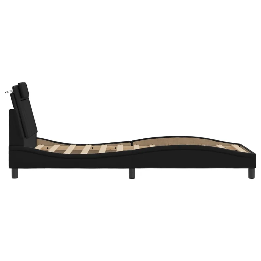 Cadre de lit Viana avec LED sans matelas noir 90x200 cm - 9