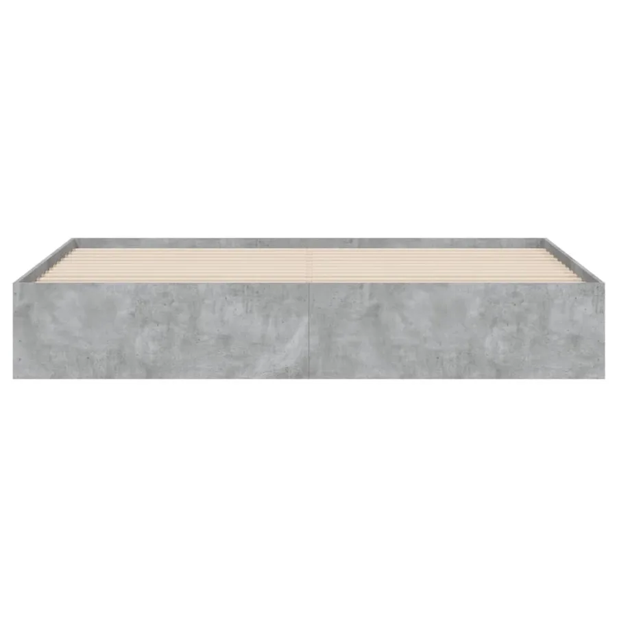 Cadre de lit avec tiroirs sans matelas gris béton 160x200 cm - 6
