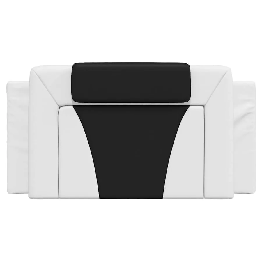 Coussin de tête de lit Viana noir et blanc 100 cm similicuir - 5
