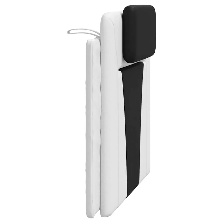 Coussin de tête de lit Viana noir et blanc 100 cm similicuir - 6