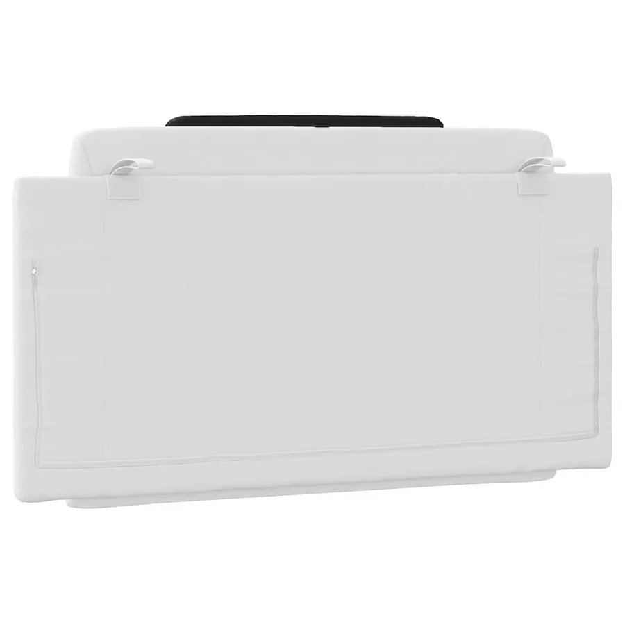Coussin de tête de lit Viana noir et blanc 100 cm similicuir - 7