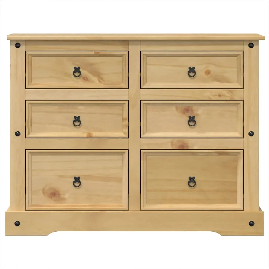Commode Corona 112x48x91 cm bois massif de pin - 4