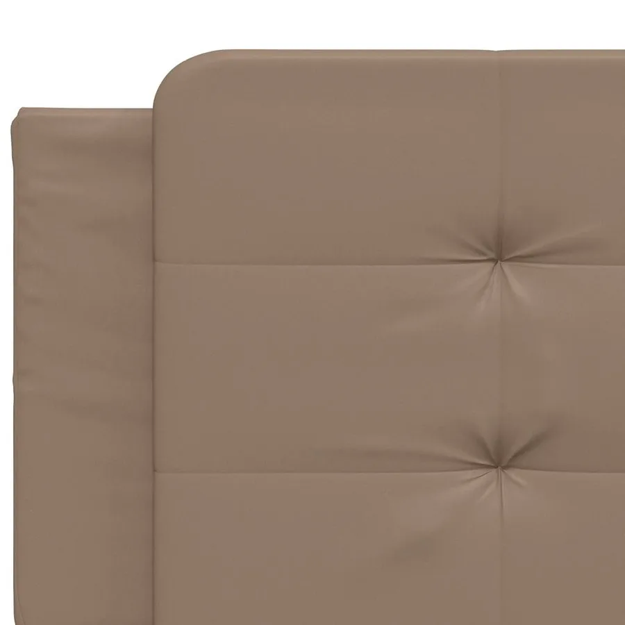 Cadre de lit sans matelas Zadar cappuccino 200x200 cm similicuir - 10