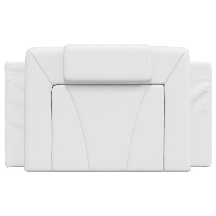 Coussin de tête de lit Viana blanc 80 cm similicuir - 5
