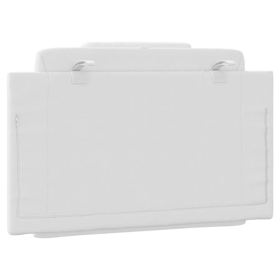 Coussin de tête de lit Viana blanc 80 cm similicuir - 7