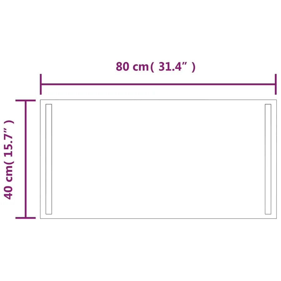 Miroir de salle de bain à LED 40x80 cm - 5