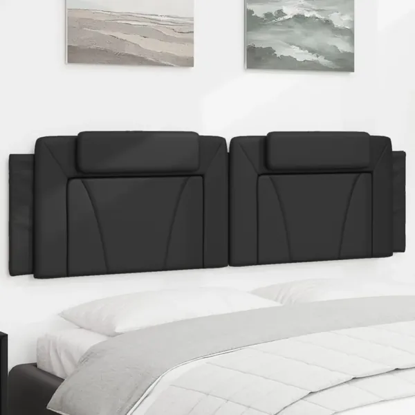 Coussin de tête de lit Viana noir 180 cm similicuir