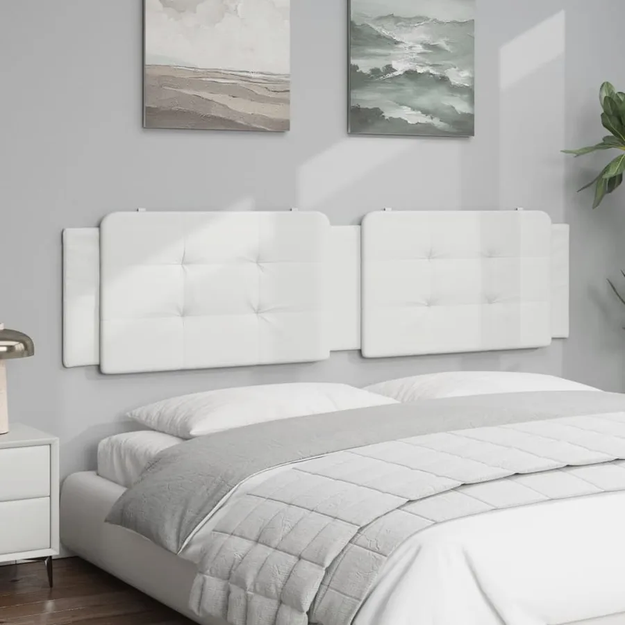Coussin de tête de lit Zadar blanc 200 cm similicuir - 3