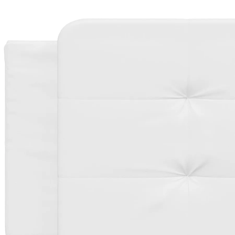Lit avec matelas Zadar blanc 200x200 cm similicuir - 7