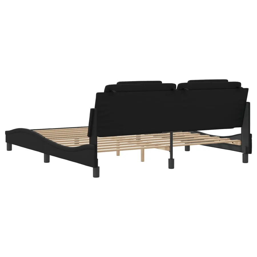 Cadre de lit Viana avec LED sans matelas noir 180x200 cm - 10