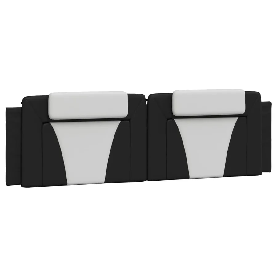 Lit Viana avec matelas noir et blanc 180x200 cm similicuir - 5