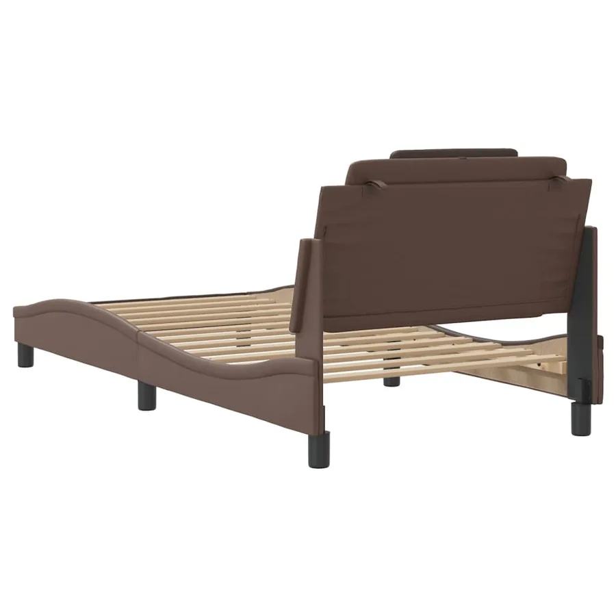 Cadre de lit Viana avec LED sans matelas marron 100x200 cm - 10