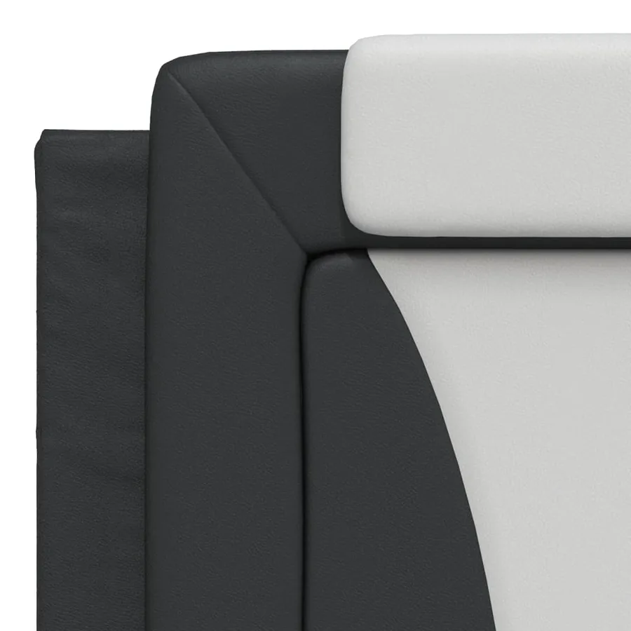 Cadre de lit Viana avec LED sans matelas noir et blanc 180x200 cm - 11