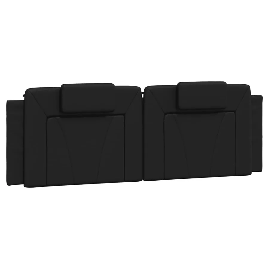 Lit Viana avec matelas noir 160x200 cm similicuir - 5