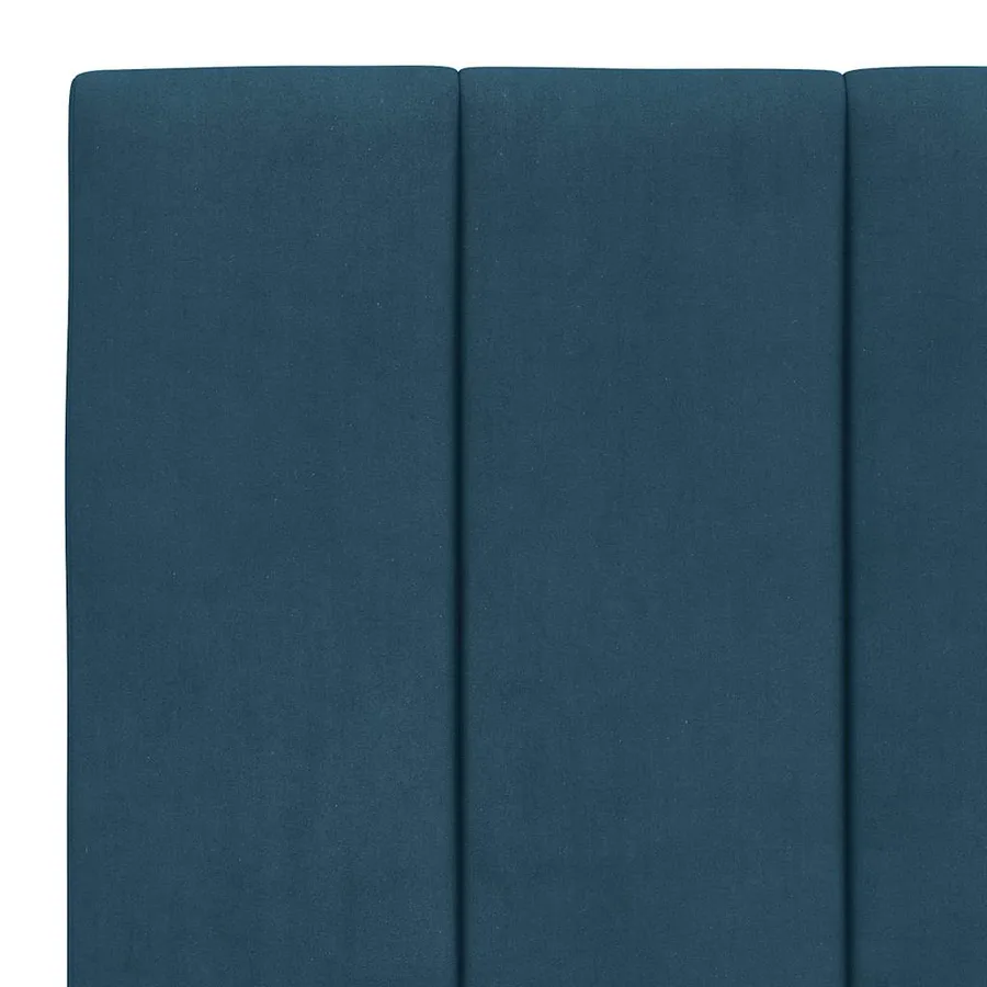 Lit avec matelas Hanko bleu 90x200 cm velours - 6
