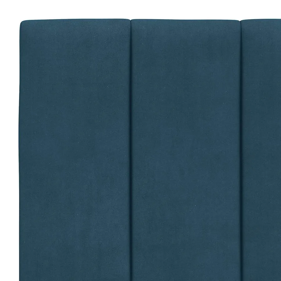 Cadre de lit avec LED sans matelas Hanko bleu 90x190 cm velours - 11
