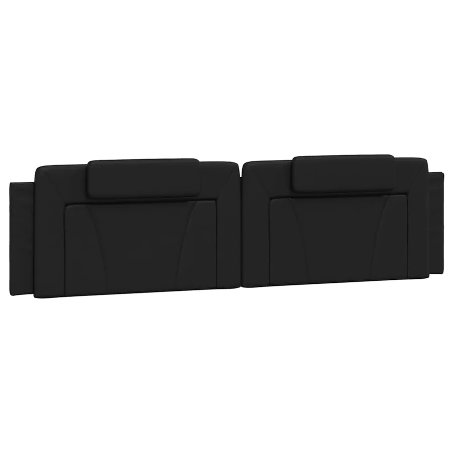 Lit Viana avec matelas noir 200x200 cm similicuir - 5