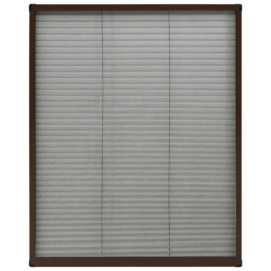 Moustiquaire plissée pour fenêtre Aluminium Marron 60x80 cm - 2