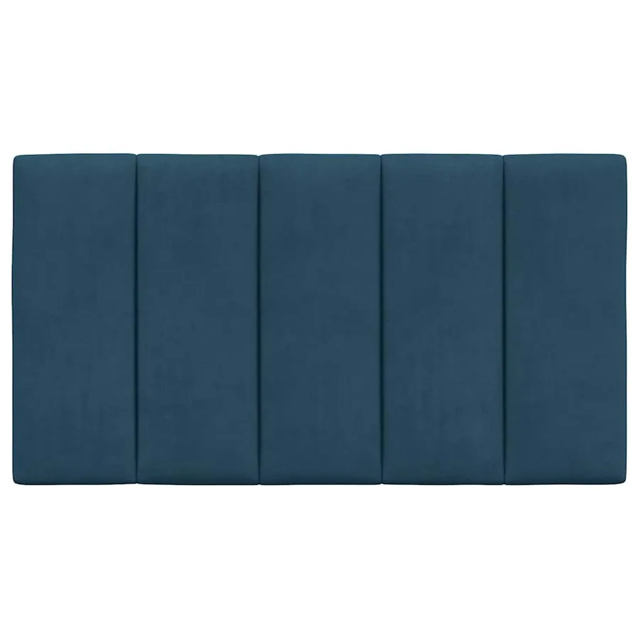 Coussin de tête de lit Hanko bleu 90 cm velours - 5