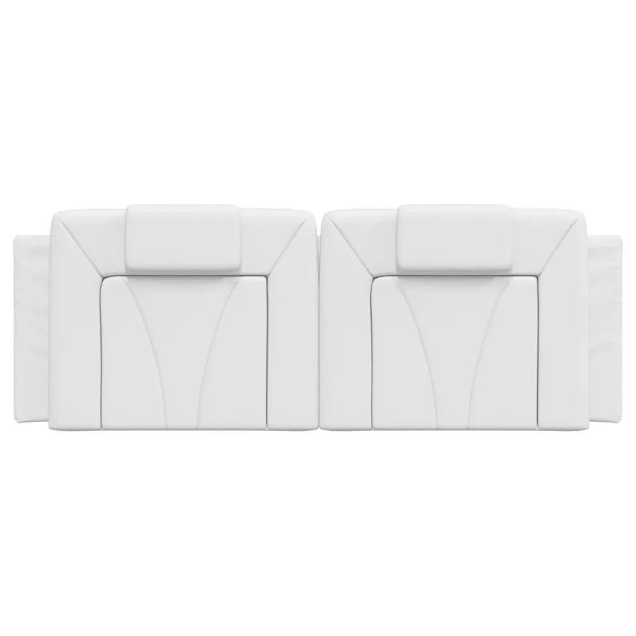 Coussin de tête de lit Viana blanc 120 cm similicuir - 5