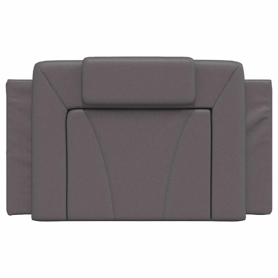 Coussin de tête de lit Viana gris 80 cm similicuir - 5