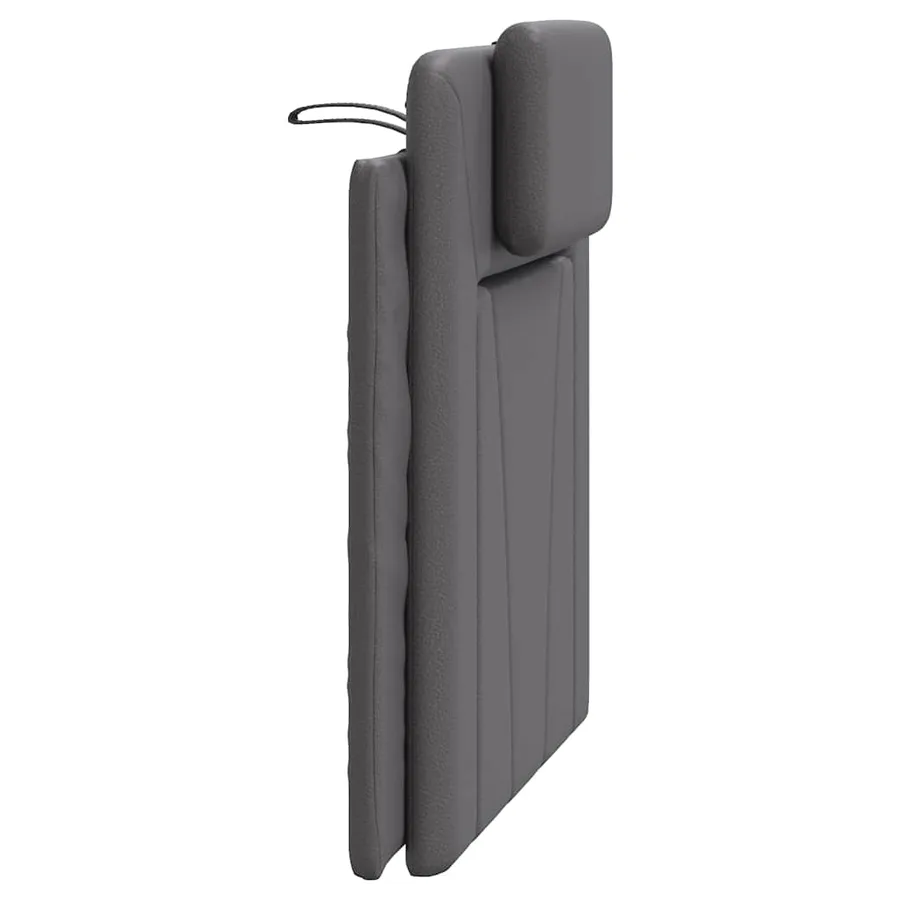 Coussin de tête de lit Viana gris 80 cm similicuir - 6