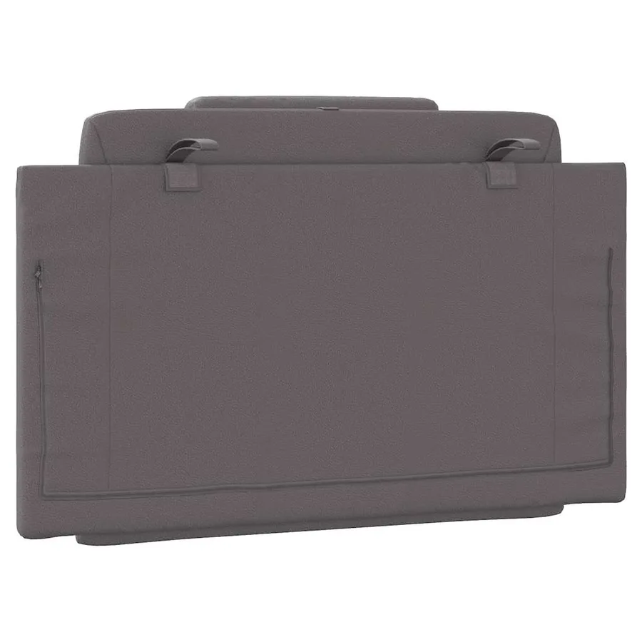 Coussin de tête de lit Viana gris 80 cm similicuir - 7