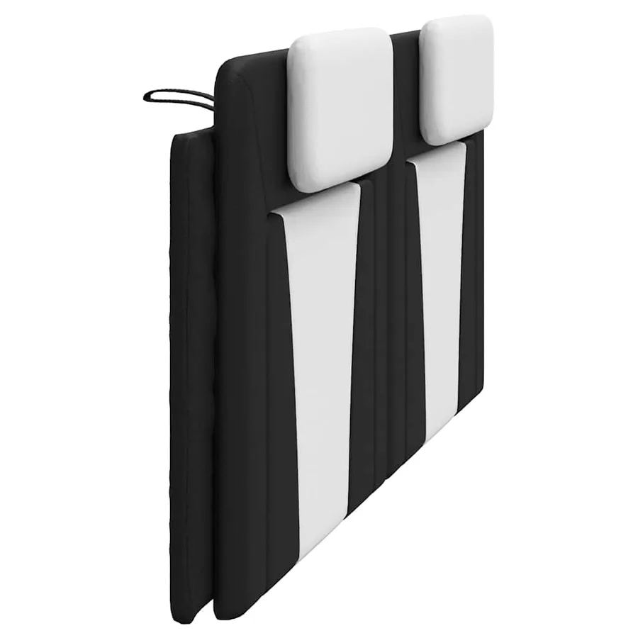 Coussin de tête de lit Viana noir et blanc 200 cm similicuir - 6