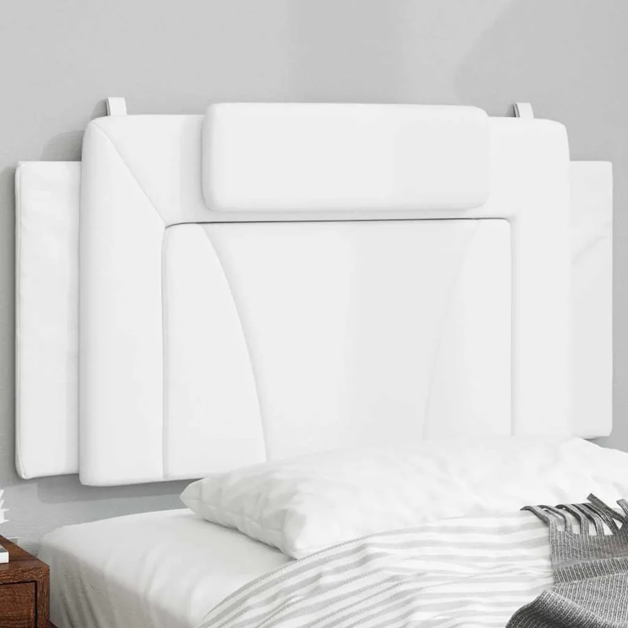 Coussin de tête de lit Viana blanc 100 cm similicuir