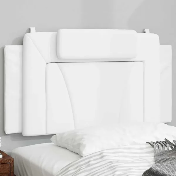Coussin de tête de lit Viana blanc 100 cm similicuir