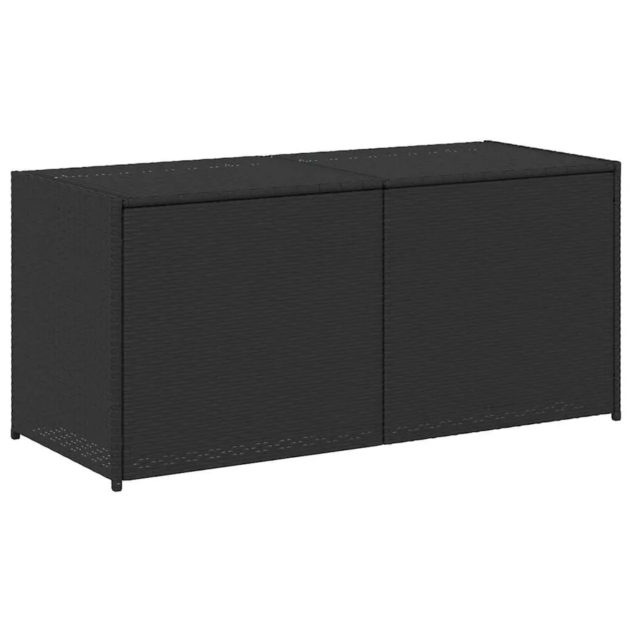 Boîte de rangement de jardin noir 283L résine tressée - 2