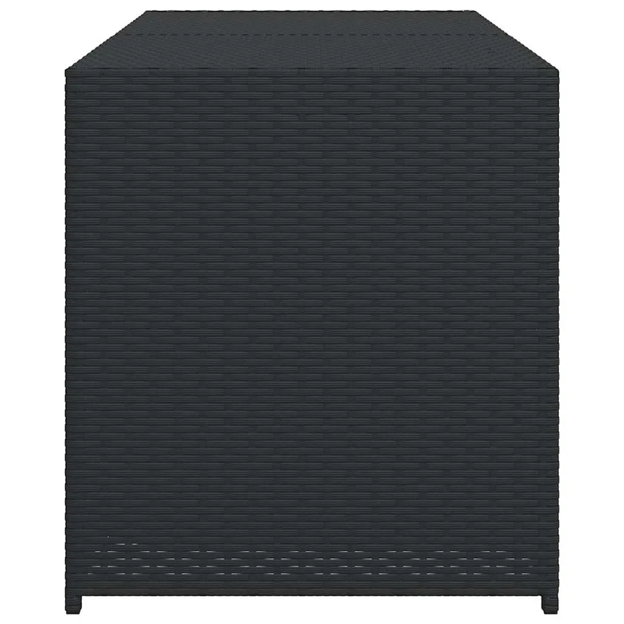 Boîte de rangement de jardin noir 283L résine tressée - 5