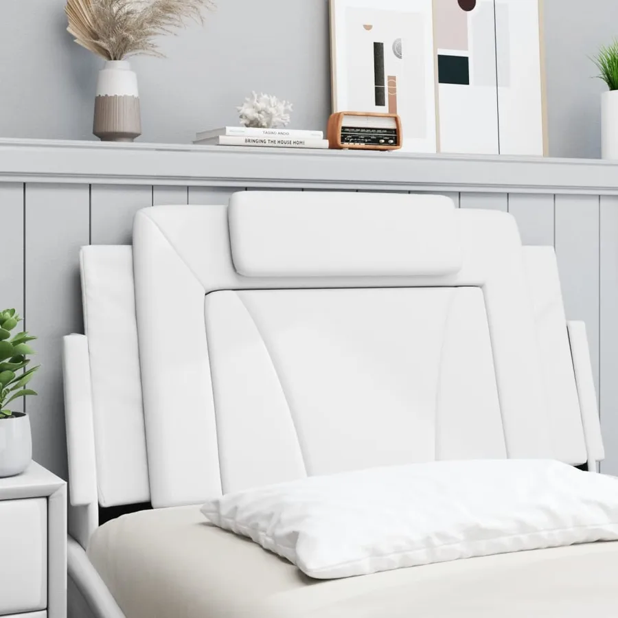 Coussin de tête de lit Viana blanc 100 cm similicuir - 3