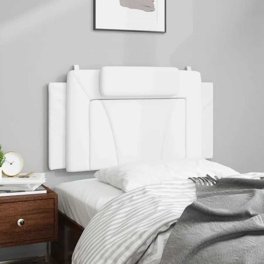 Coussin de tête de lit Viana blanc 100 cm similicuir - 4
