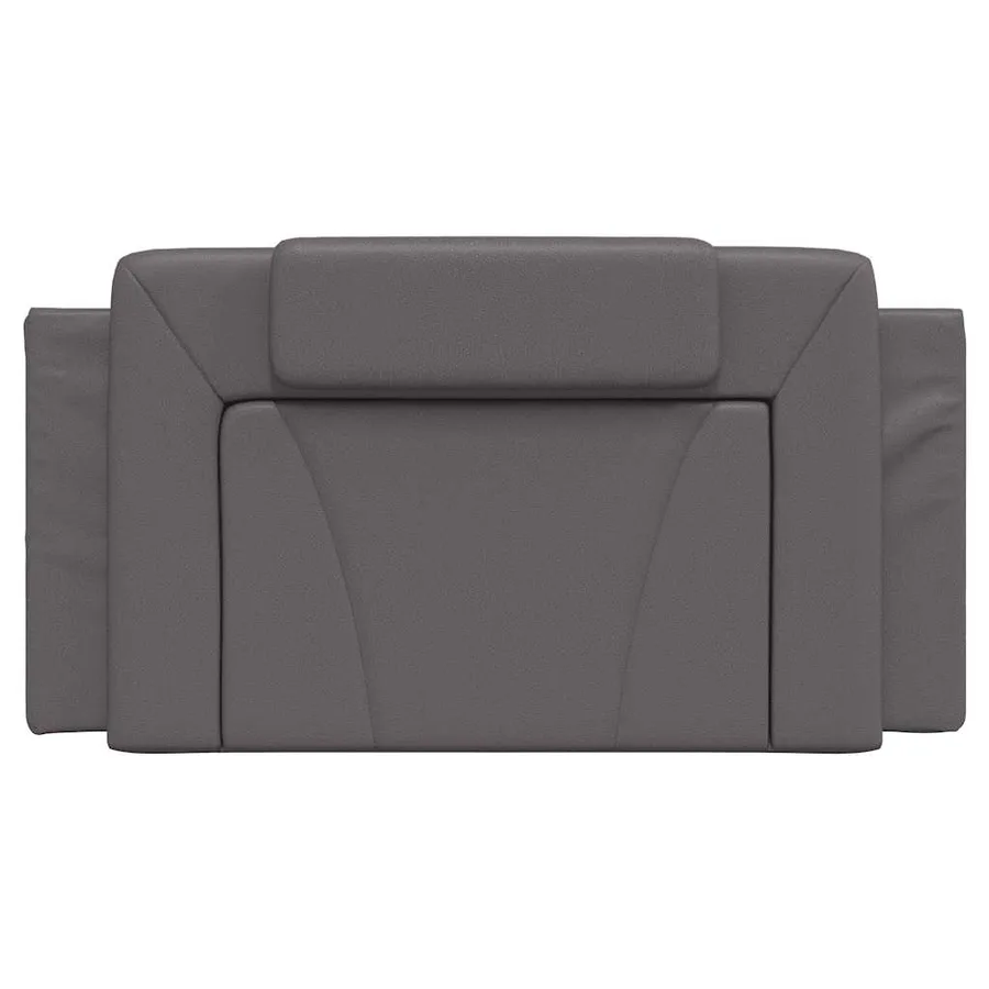 Coussin de tête de lit Viana gris 100 cm similicuir - 5