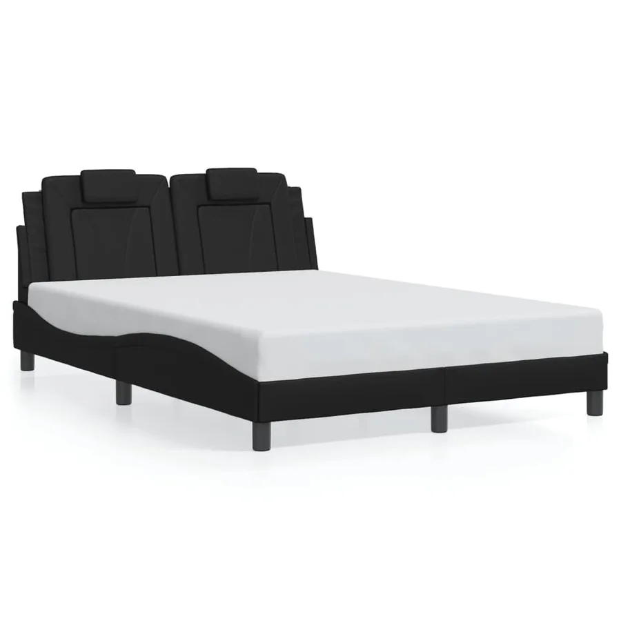 Cadre de lit Viana avec LED sans matelas noir 120x200 cm - 5