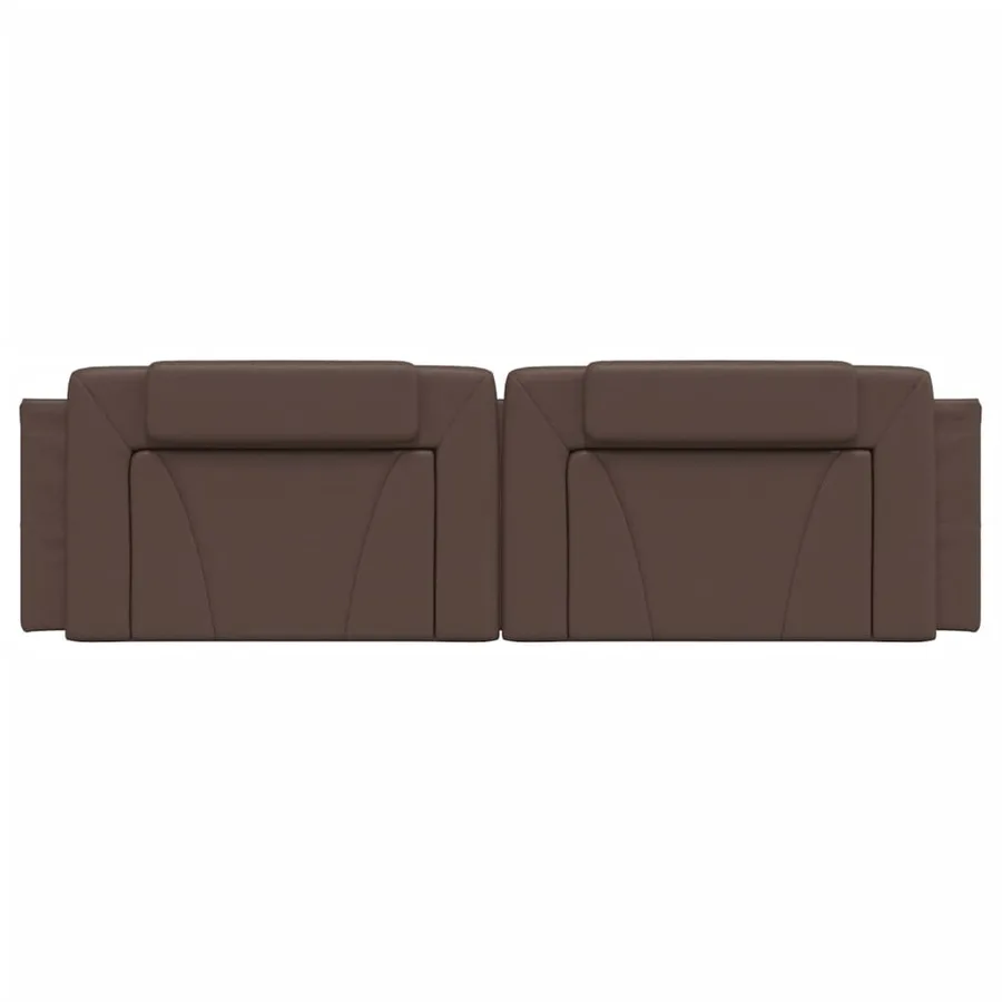 Coussin de tête de lit Viana marron 180 cm similicuir - 5