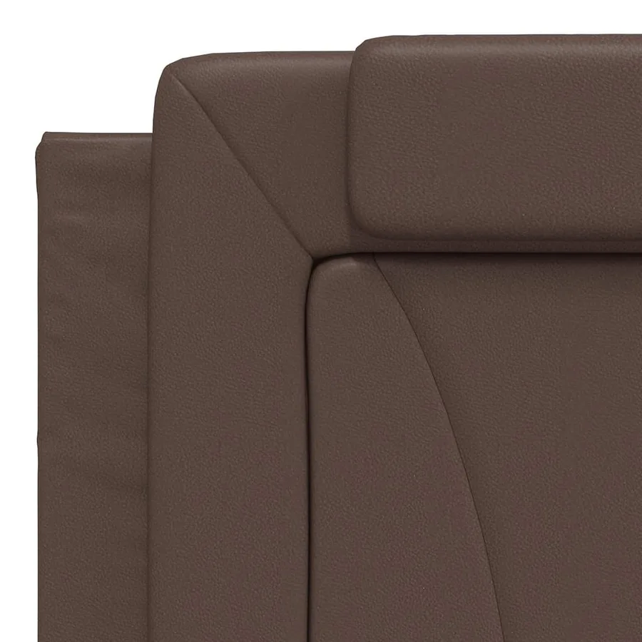 Cadre de lit Viana sans matelas marron 180x200 cm similicuir - 9