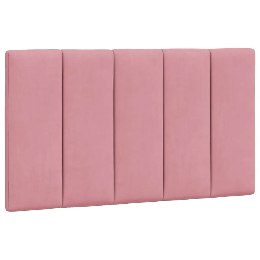 Lit avec matelas Hanko rose 90x190 cm velours - 5