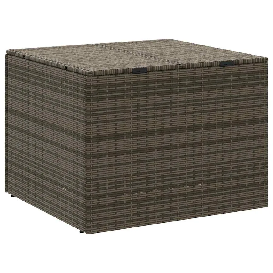 Boîte de rangement de jardin gris 291L résine tressée - 6