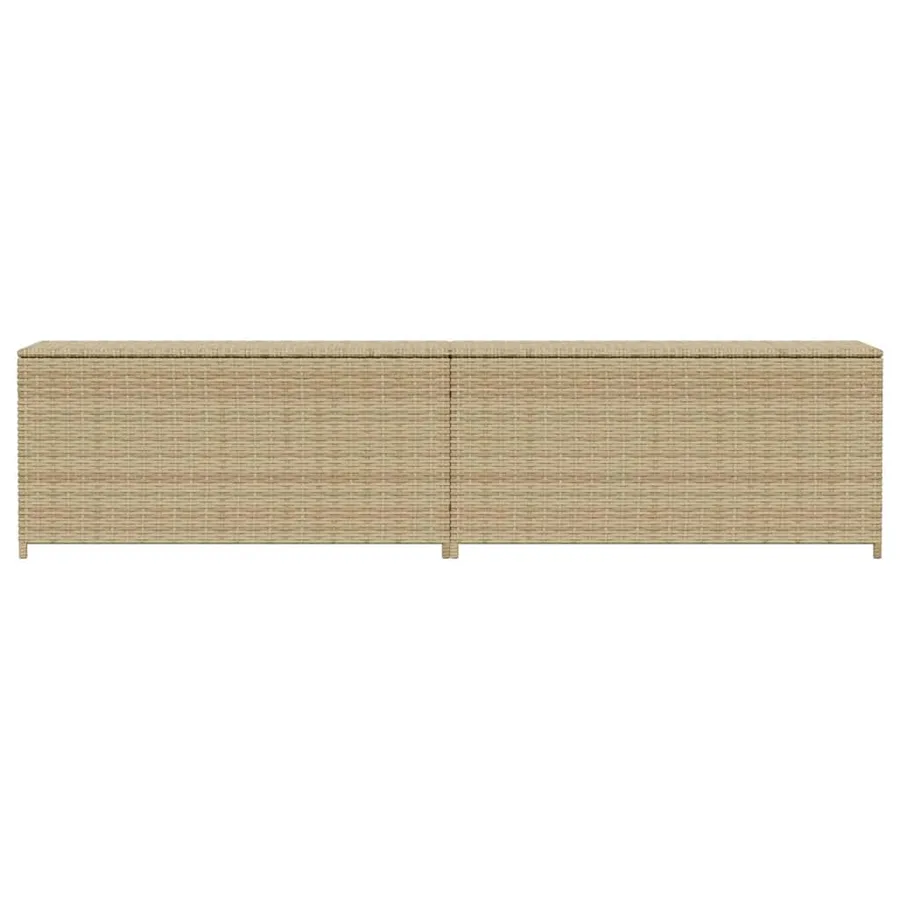 Boîte de rangement de jardin mélange beige 469L résine tressée - 4