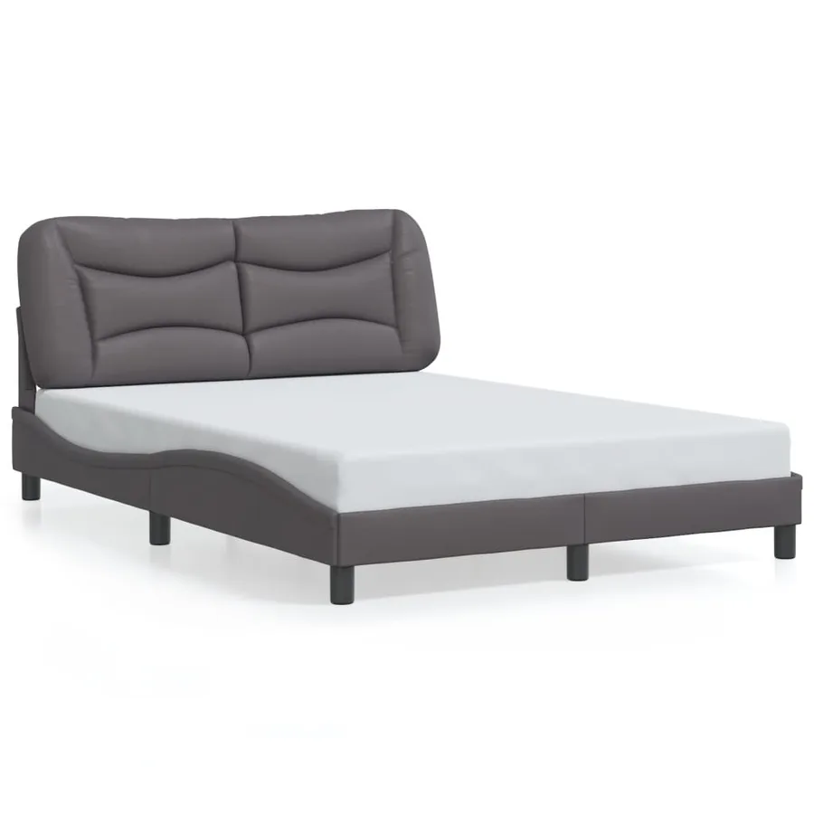Cadre de lit avec LED sans matelas Hvar gris 120x200 cm - 5