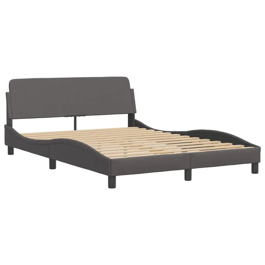 Cadre de lit avec LED sans matelas Hvar gris 120x200 cm - 7